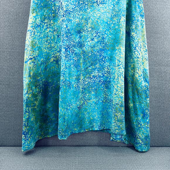 La Luna Loca Womens Loose Fit Blue Tie Dye 100% Rayon Midi Dress Pockets SizeXXL - Picture 5 of 9